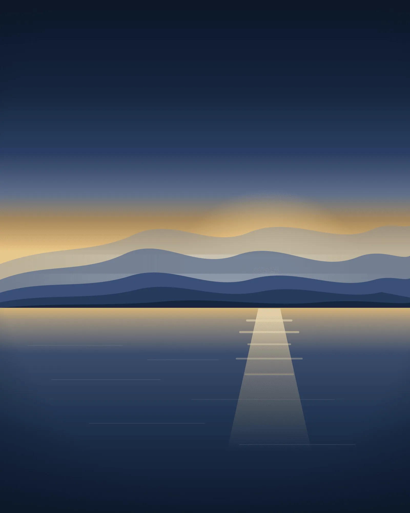Alba sul Lago Maggiore dalla sponda di Laveno Mombello: creste sfumate nella foschia e riflesso del sole sull'acqua